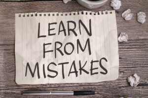 belajar dari kesalahan, we make mistakes and we learn.